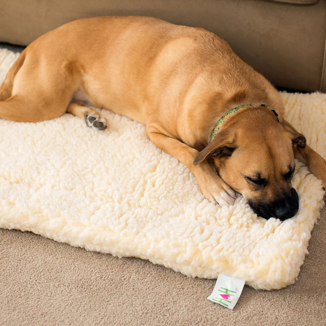 HuggleHounds HuggleFleece Mat Natural, Cat & Dog Bed