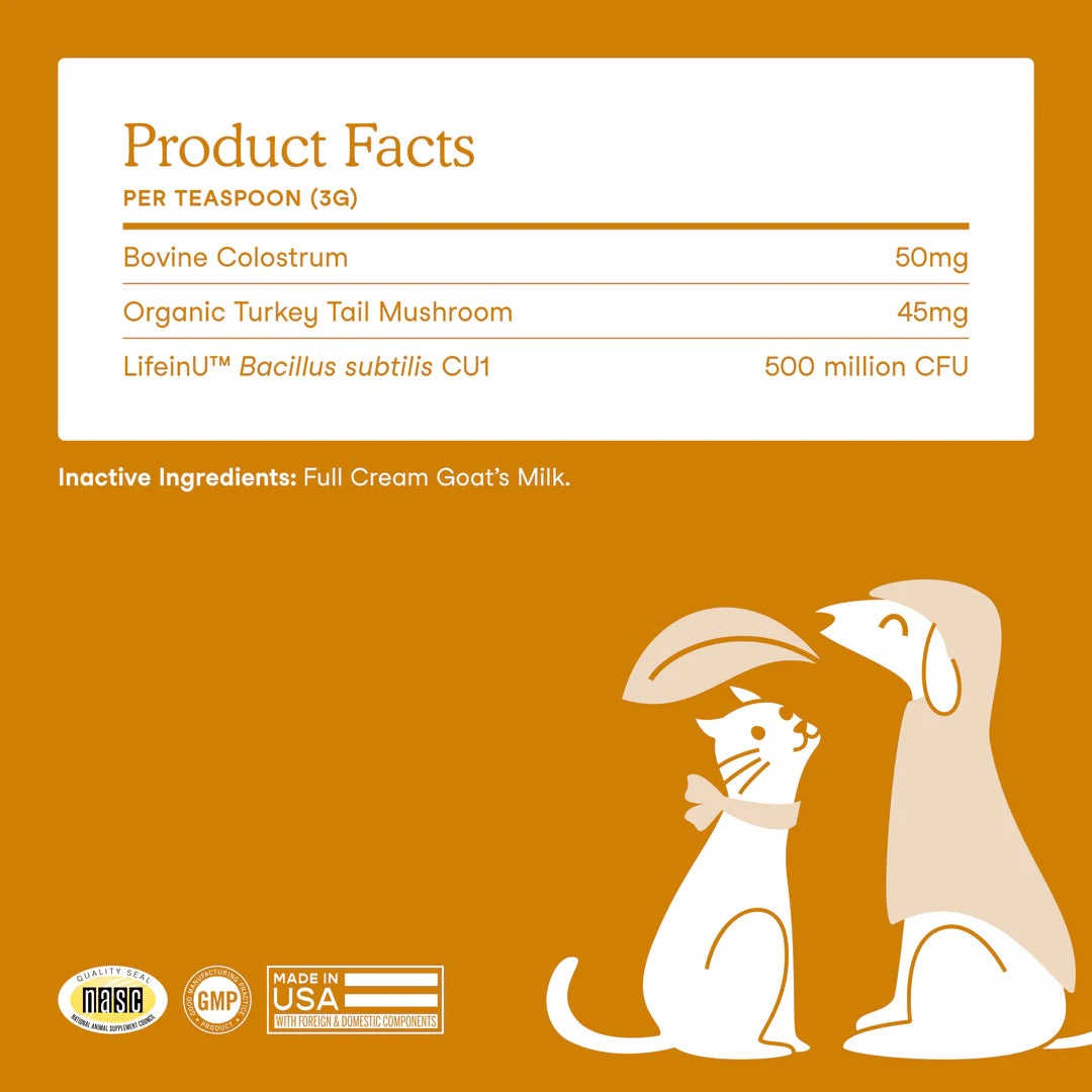 Fera Pets Immune Goat Milk Topper For Dogs and Cats, Pet Supplement, 6.34-oz