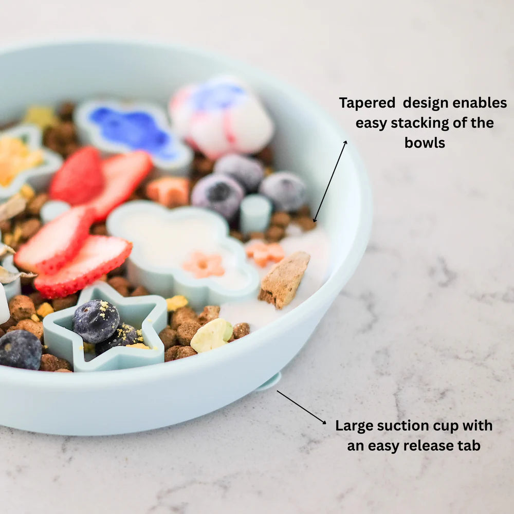 EmeryPets Star + Cloud Slow Feeder Bowls (Blue)