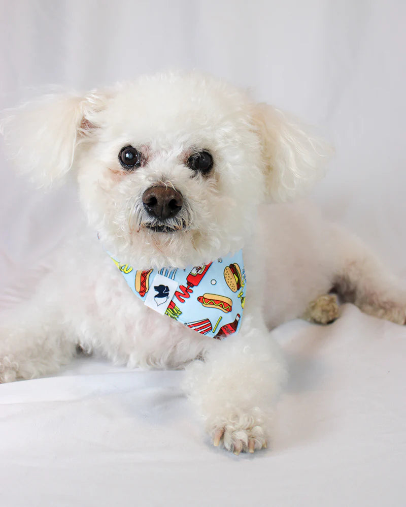 Dog Bandana Co. Pizza & Food Dog Bandana Tie & Snap