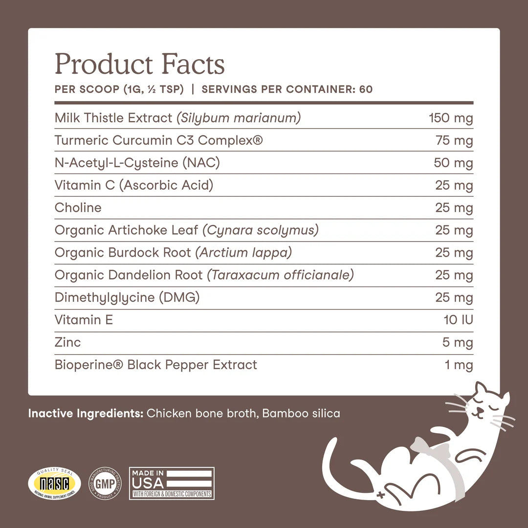 Fera Pets Liver Support For Dogs and Cats, Pet Supplement, 2.5-oz
