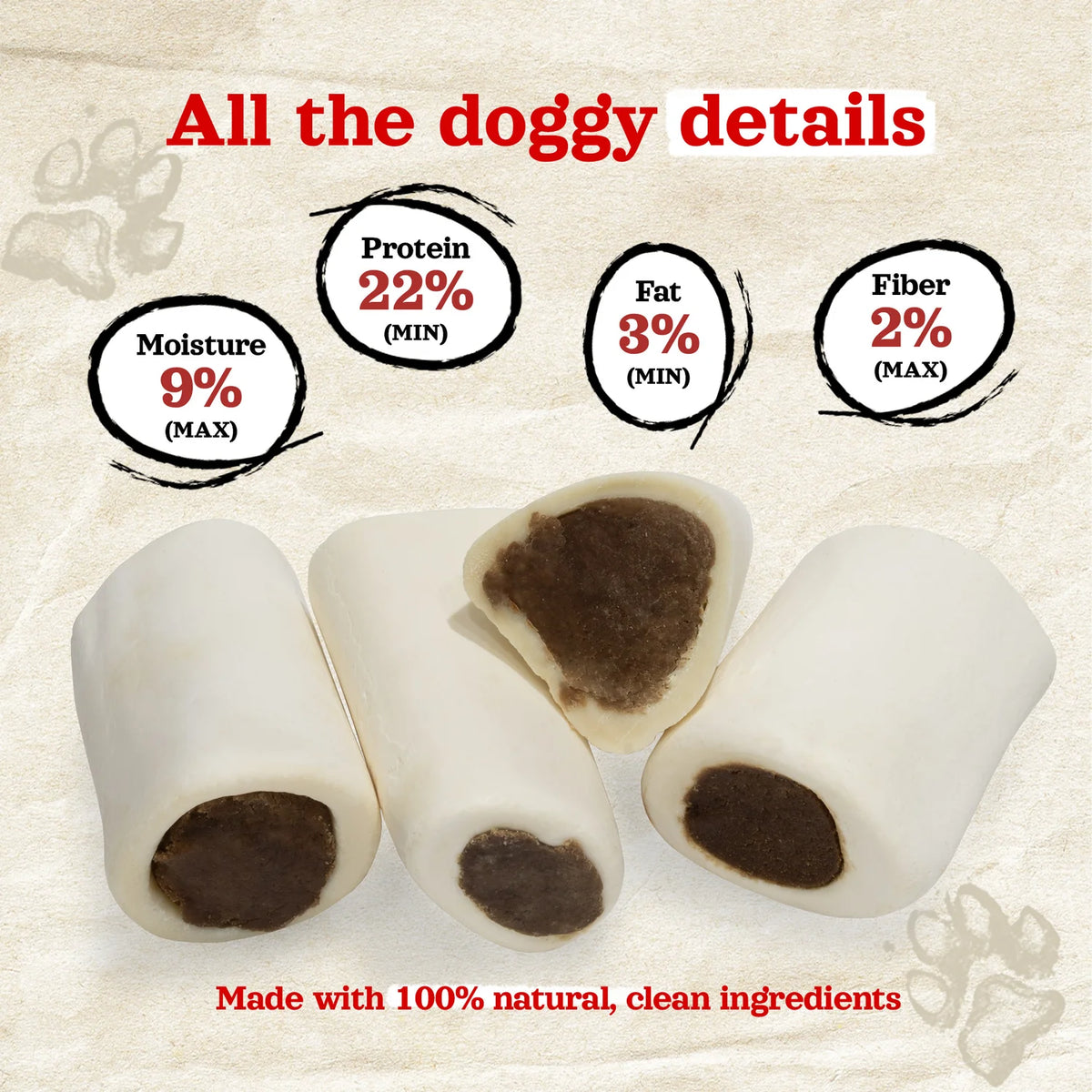 Natural Farm Bacon & Cheese Filled Bones, Dog Chew