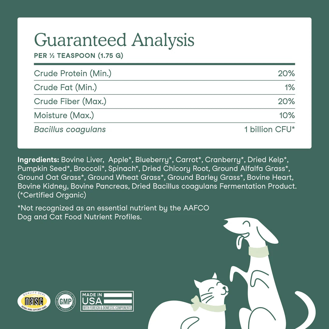 Fera Pets Whole Food Multivitamin Topper For Dogs and Cats, Pet Supplement, 3.7-oz