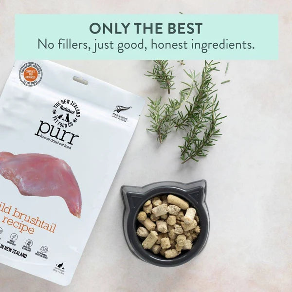 The New Zealand Natural Pet Food Co Purr Wild Brushtail Recipe, Freeze-Dried Cat Food, 9.9-oz Bag