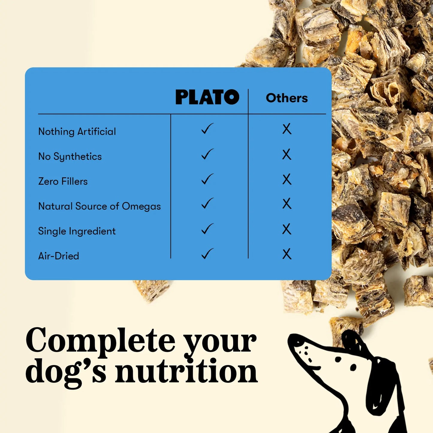 Plato Hundur's Crunch Jerky Minis Fish Dog Treats
