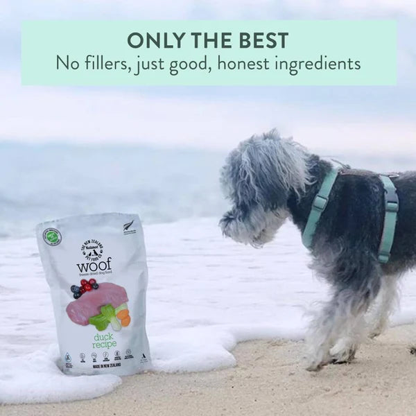 The New Zealand Natural Pet Food Co Woof Duck Recipe, Freeze-Dried Dog Food, 9.9-oz Bag