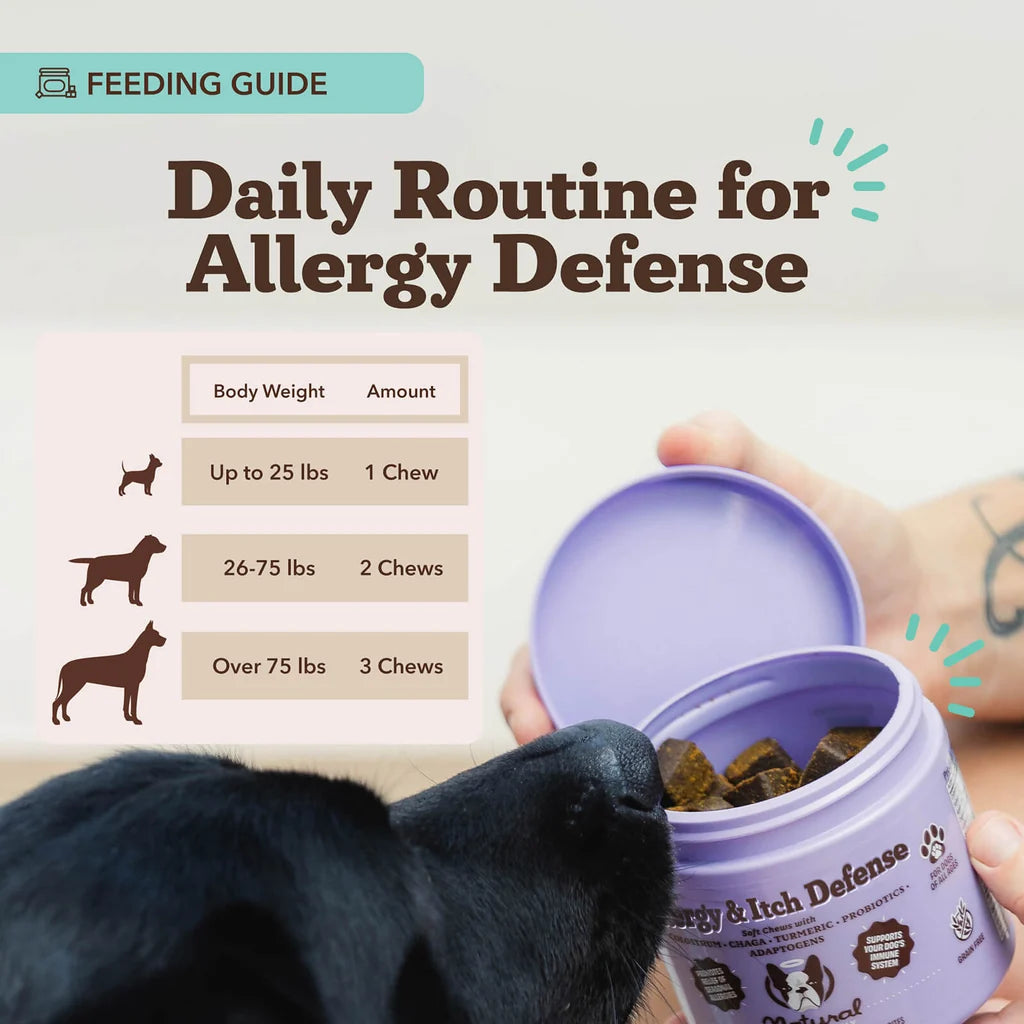 Natural Dog Company Dog Allergy & Itch Defense, 90-Count, Dog Supplement