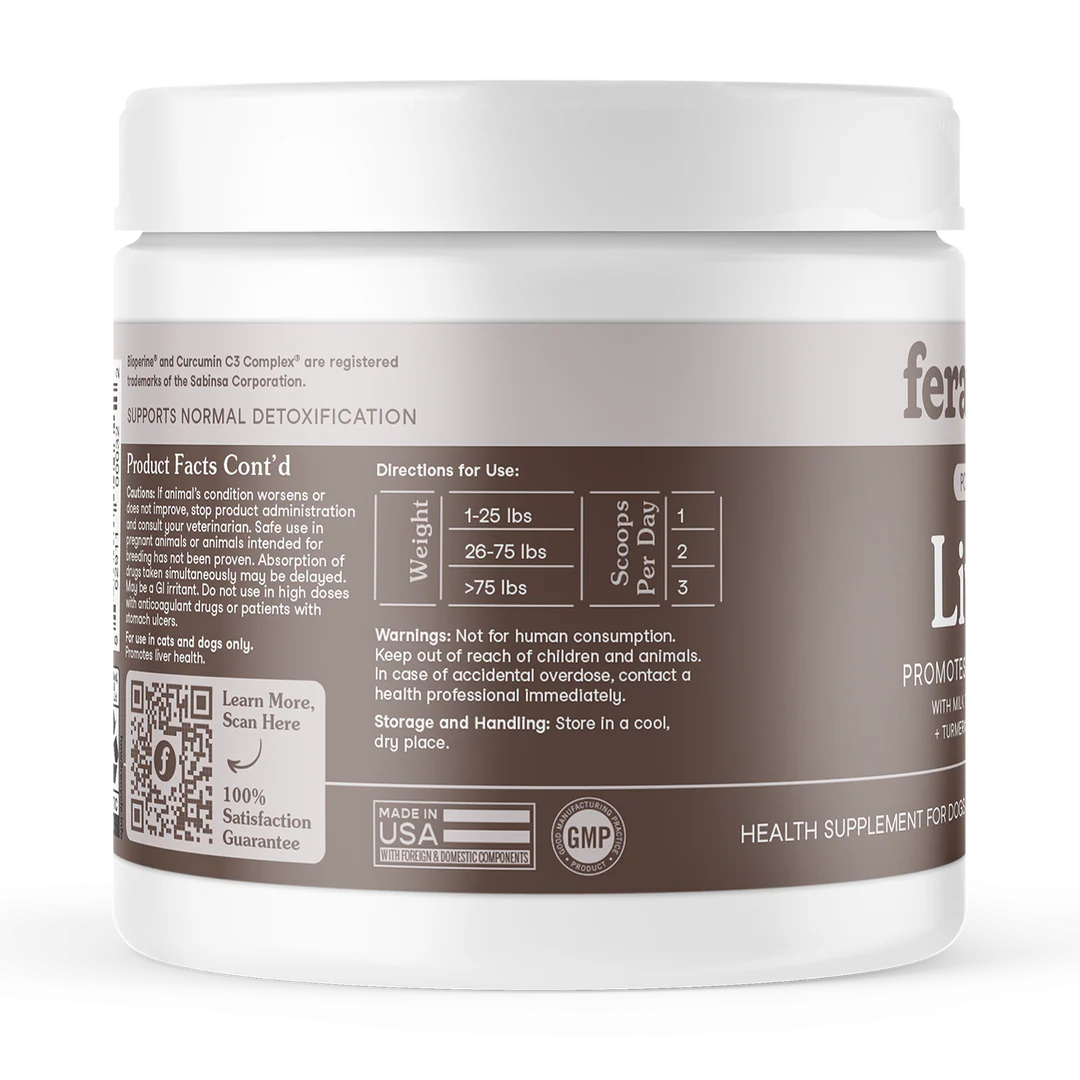 Fera Pets Liver Support For Dogs and Cats, Pet Supplement, 2.5-oz