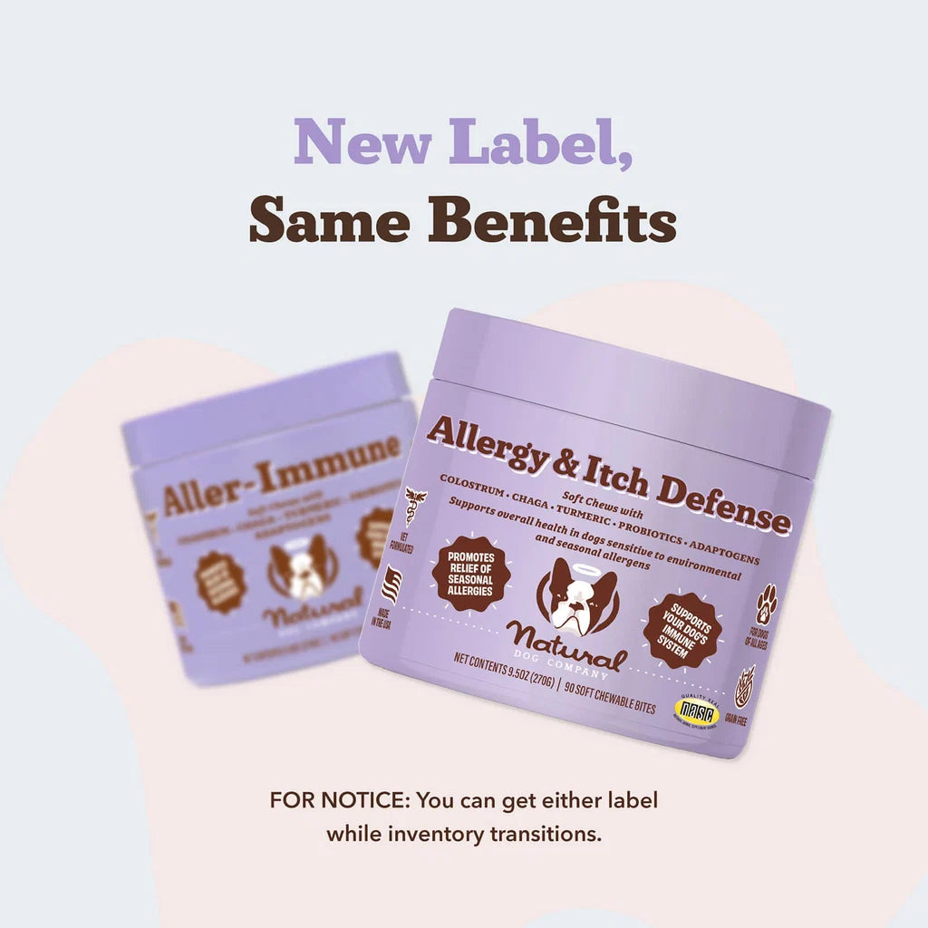 Natural Dog Company Dog Allergy & Itch Defense, 90-Count, Dog Supplement