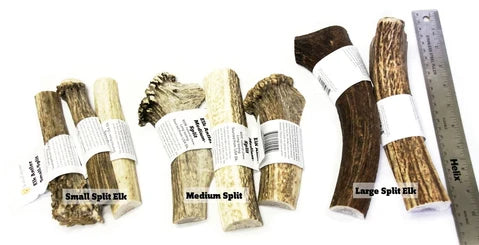 Tuesday's Natural Dog Company, Elk Antler - Medium Split, Single Dog Chew