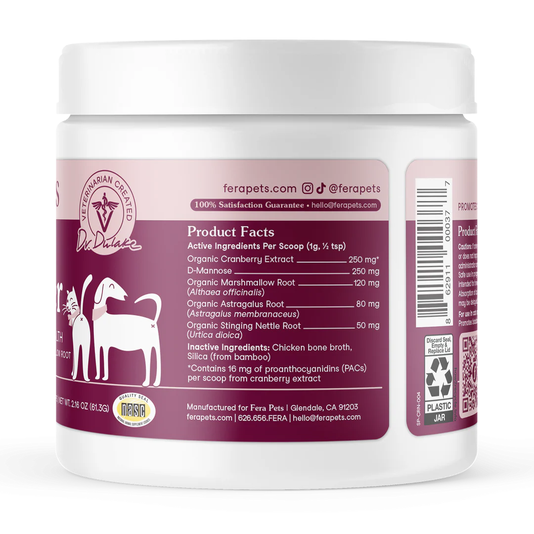 Fera Pets Bladder Support For Dogs and Cats, Pet Supplement, 2.16-oz