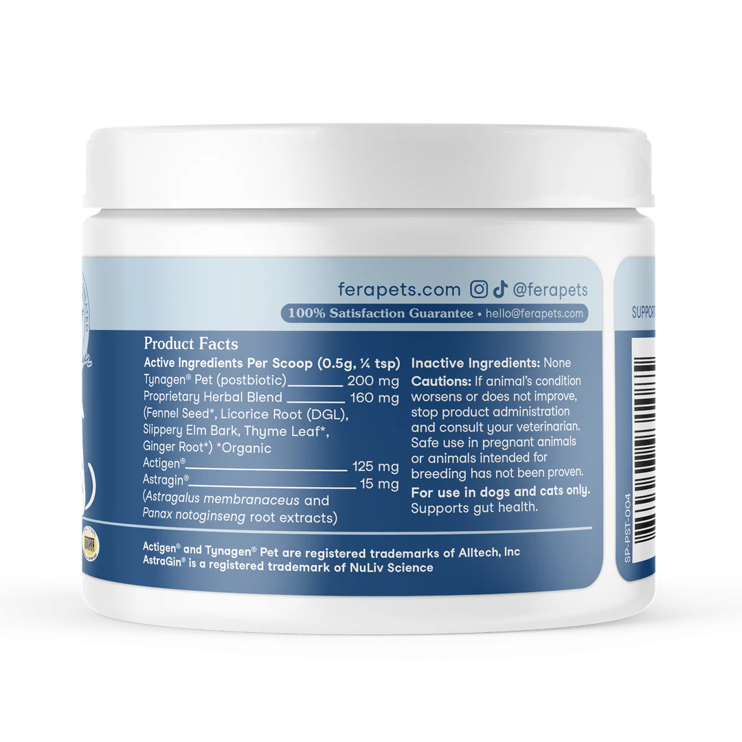 Fera Pets Postbiotics Plus For Dogs and Cats, Pet Supplement, 2.12-oz
