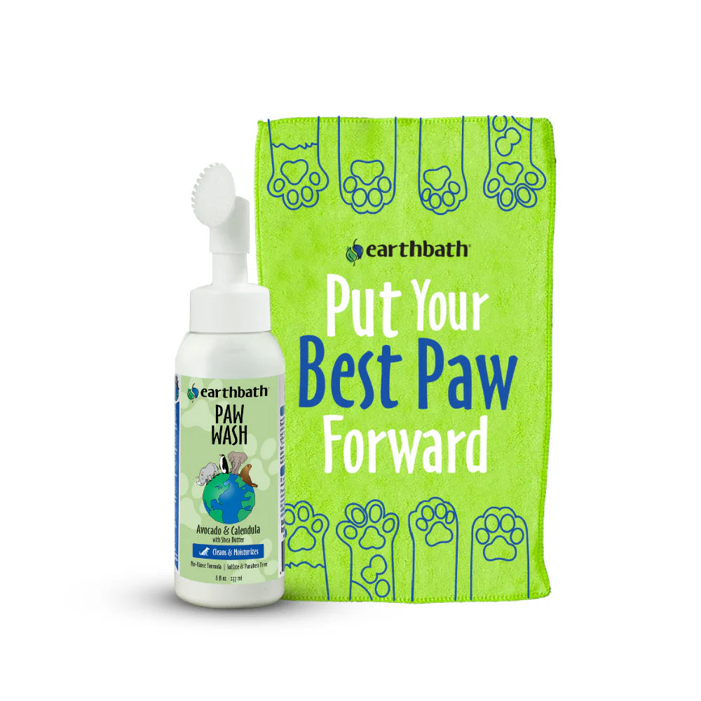 Earthbath Paw Wash, No-Rinse Foaming Cleanser, 8-oz