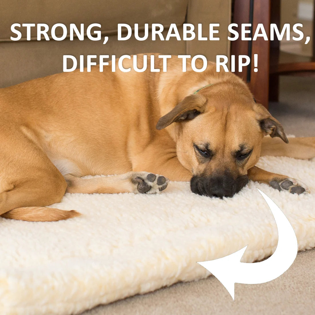 HuggleHounds HuggleFleece Mat Natural, Cat & Dog Bed