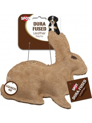 Spot Dura Fused Small Leather Rabbit, Dog Toy