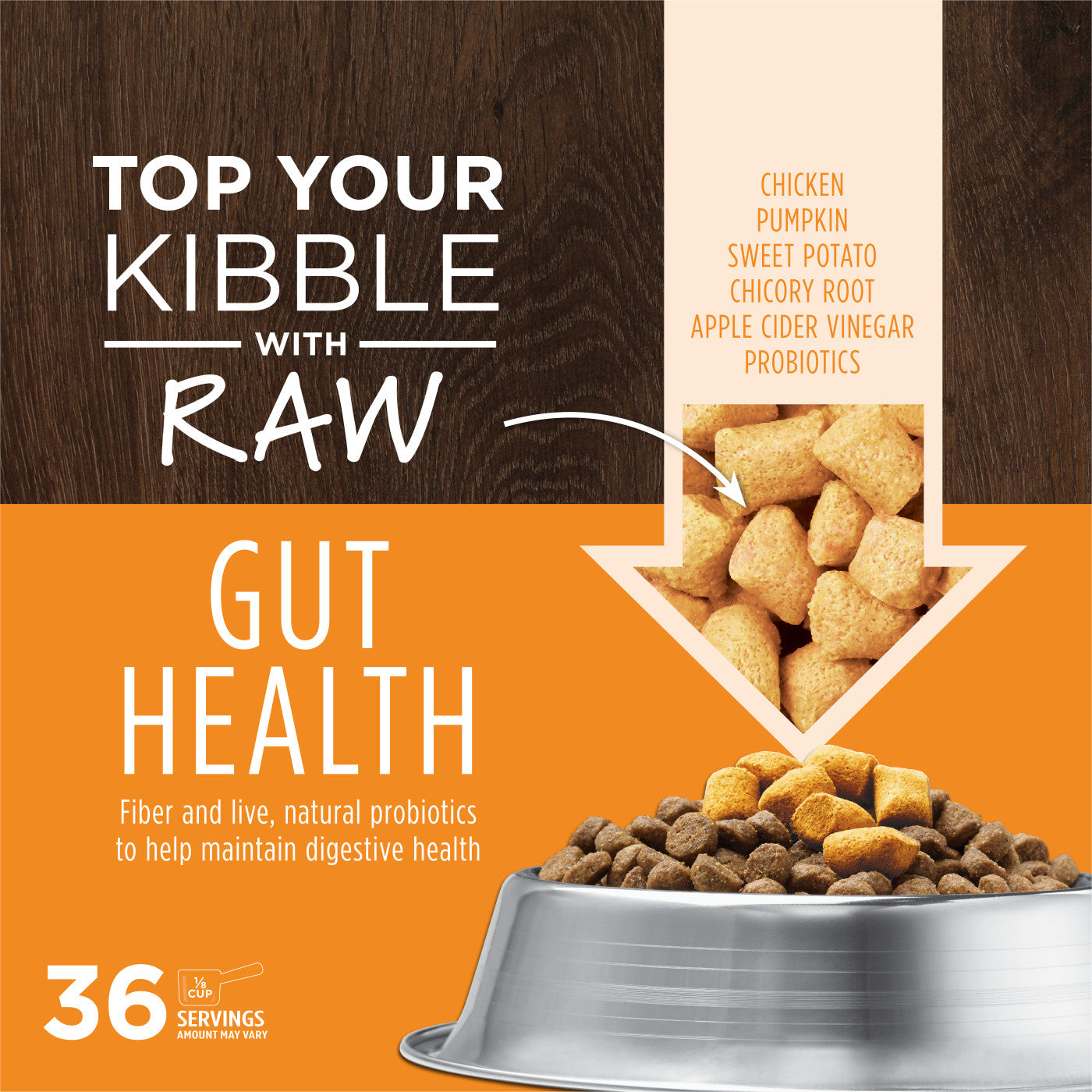 Instinct Raw Boost Mixers Gut Health 1.25lb, Frozen Meal Topper Anaheim Feed & Pet Supply