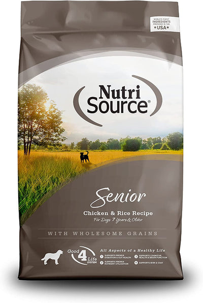 Nutrisource Senior Chicken And Rice Recipe, Dry Dog Food