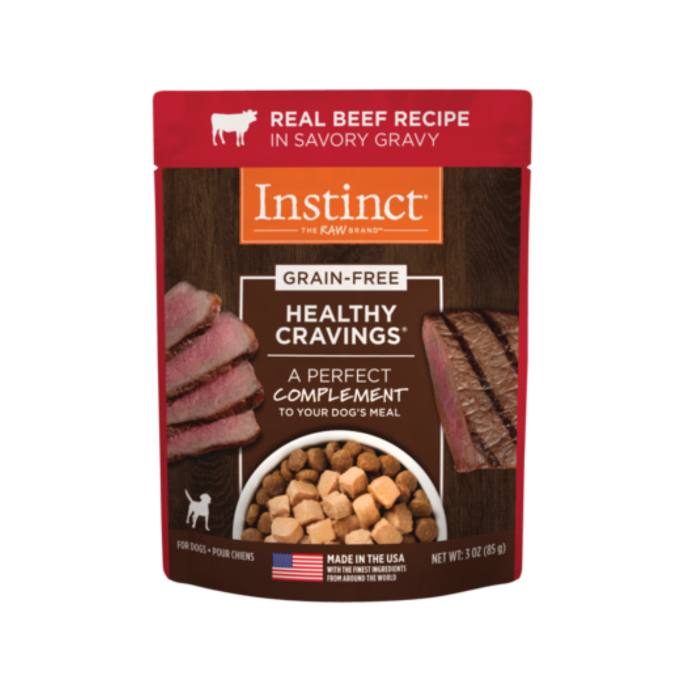Instinct Healthy Cravings Real Beef Recipe 3-oz, Dog Food Topper