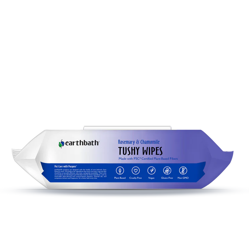 Earthbath Tushy Wipes 100-Count, Pet Wipes