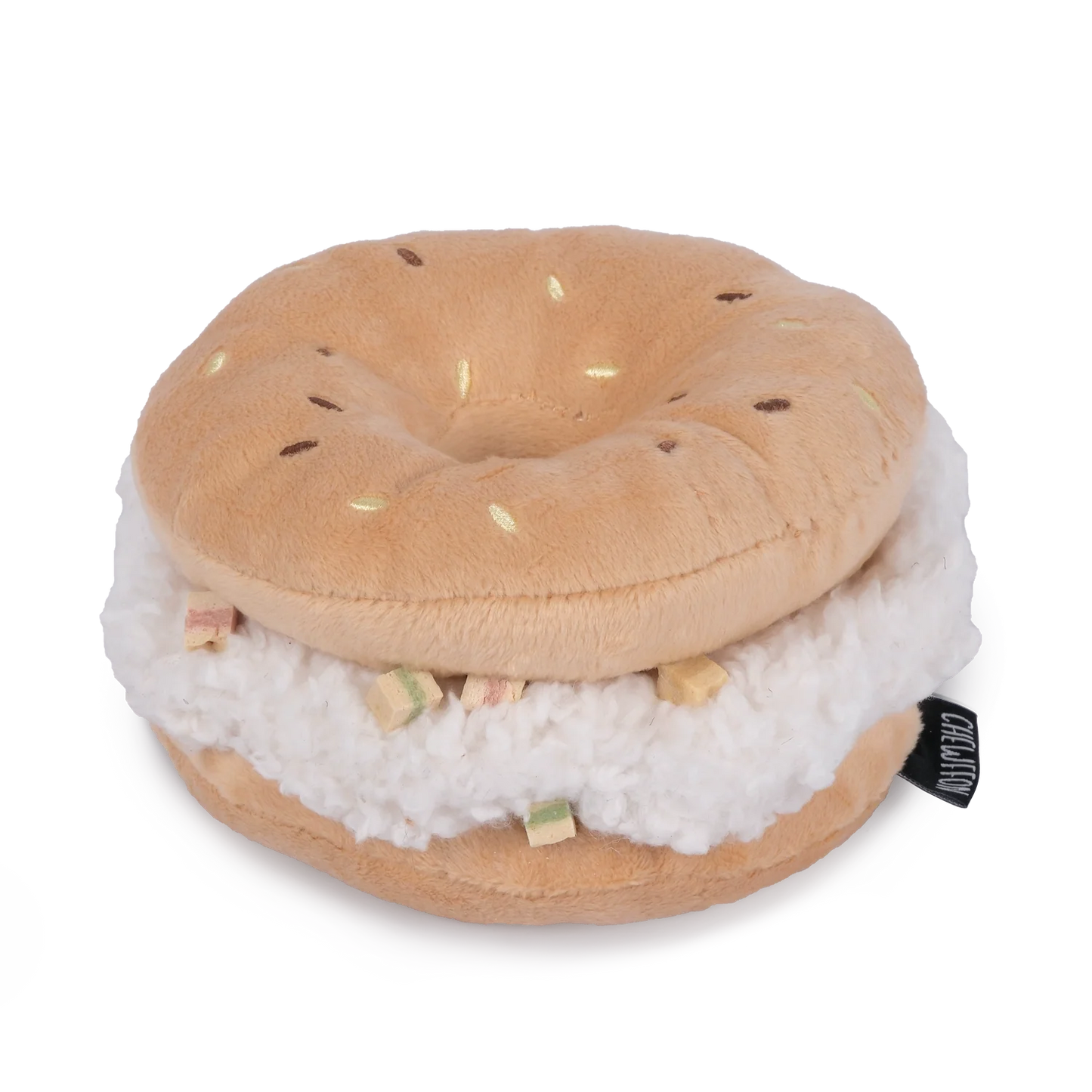 Chewffon Rustle N Squeak Bagel, Dog Toy