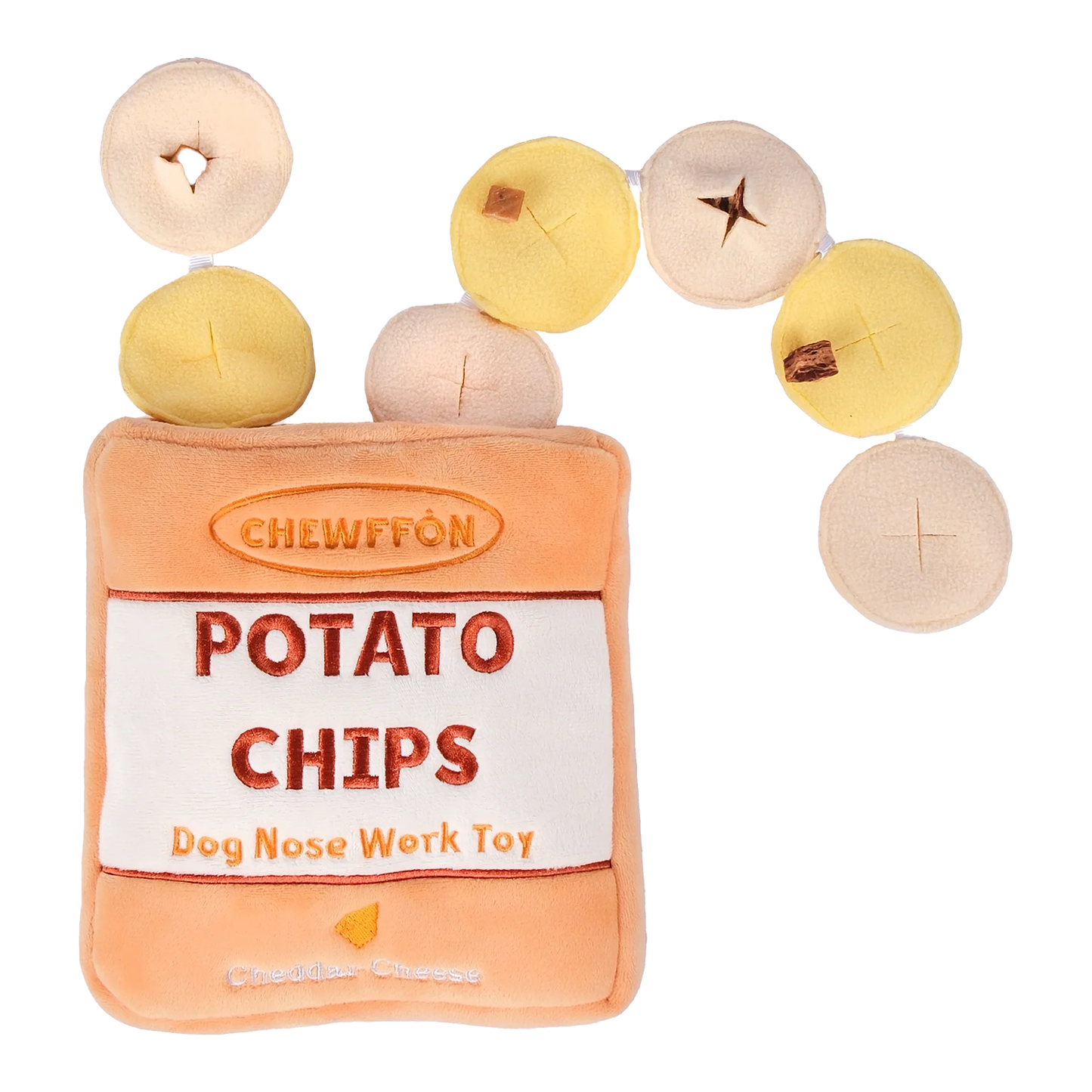 Chewffon Potato Chips Nosework, Dog Toy