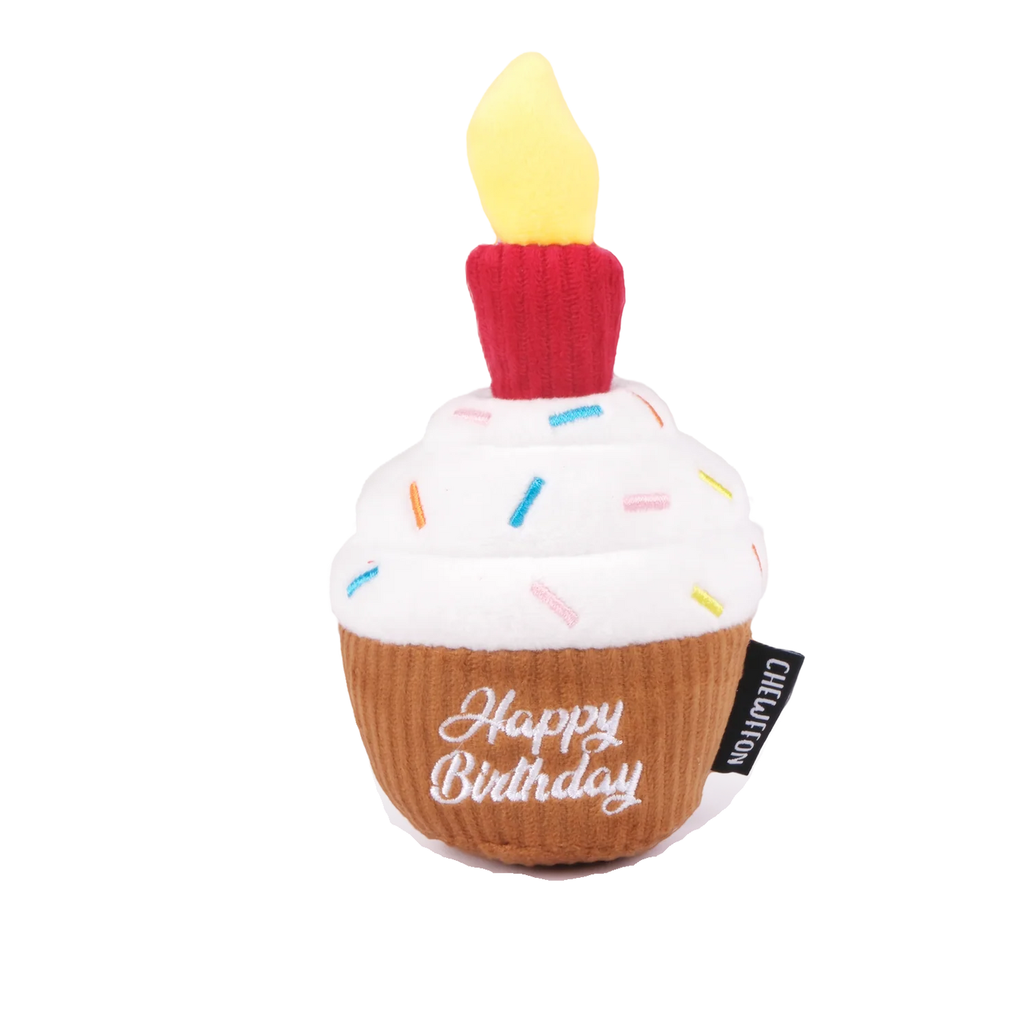 Chewffon Dog Cupcake Squeaky & Crinkle, Dog Toy