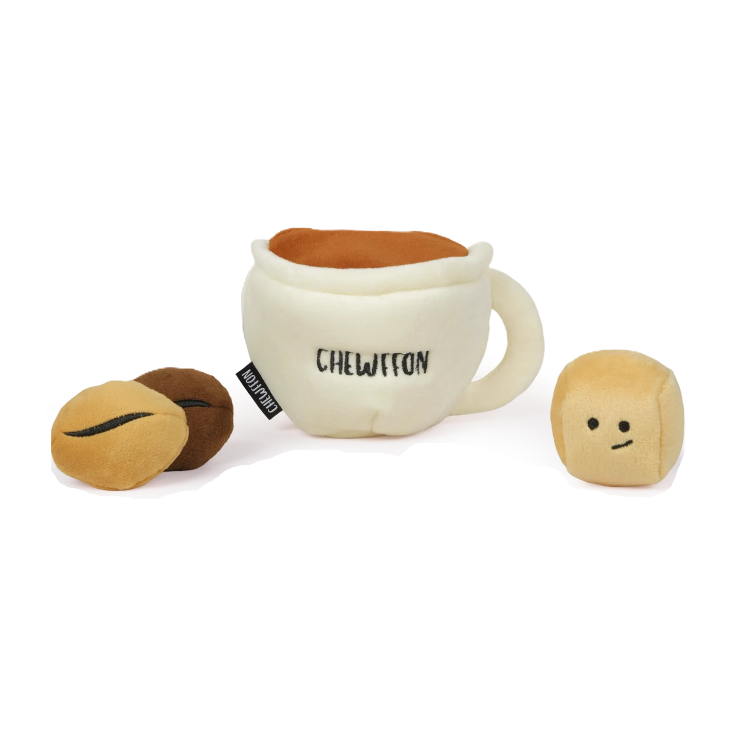 Chewffon Espresso Squeaky, Dog Toy