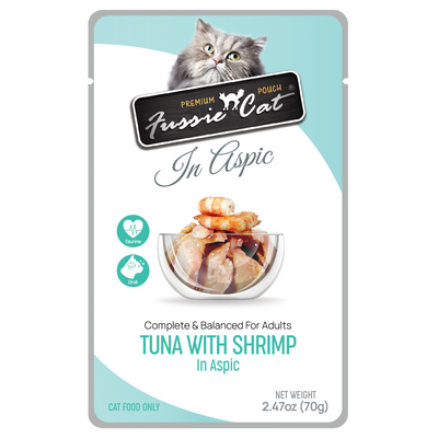 Fussie Cat Tuna With Shrimp In Aspic 2.47-oz Pouch, Wet Cat Food
