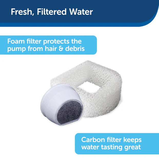 Petsafe Drinkwell White Pagoda Pet Fountain, 70-oz Capacity