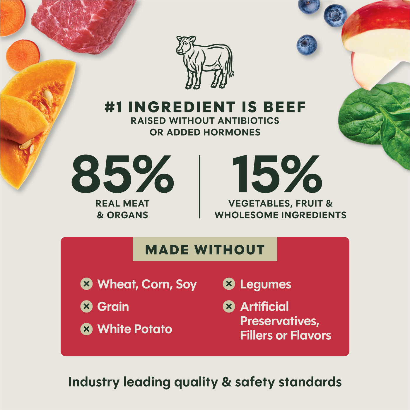 Instinct Raw Freeze-Dried Meals Real Beef Recipe Dog Food