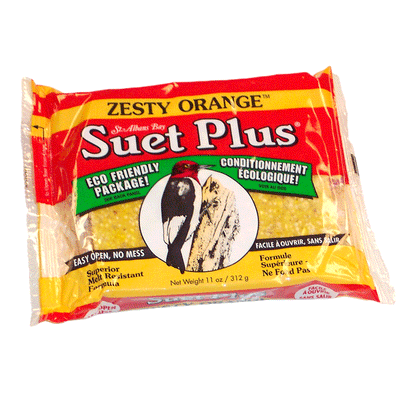 Suet Plus Zesty Orange Suet Cake 11-oz, Bird Treat