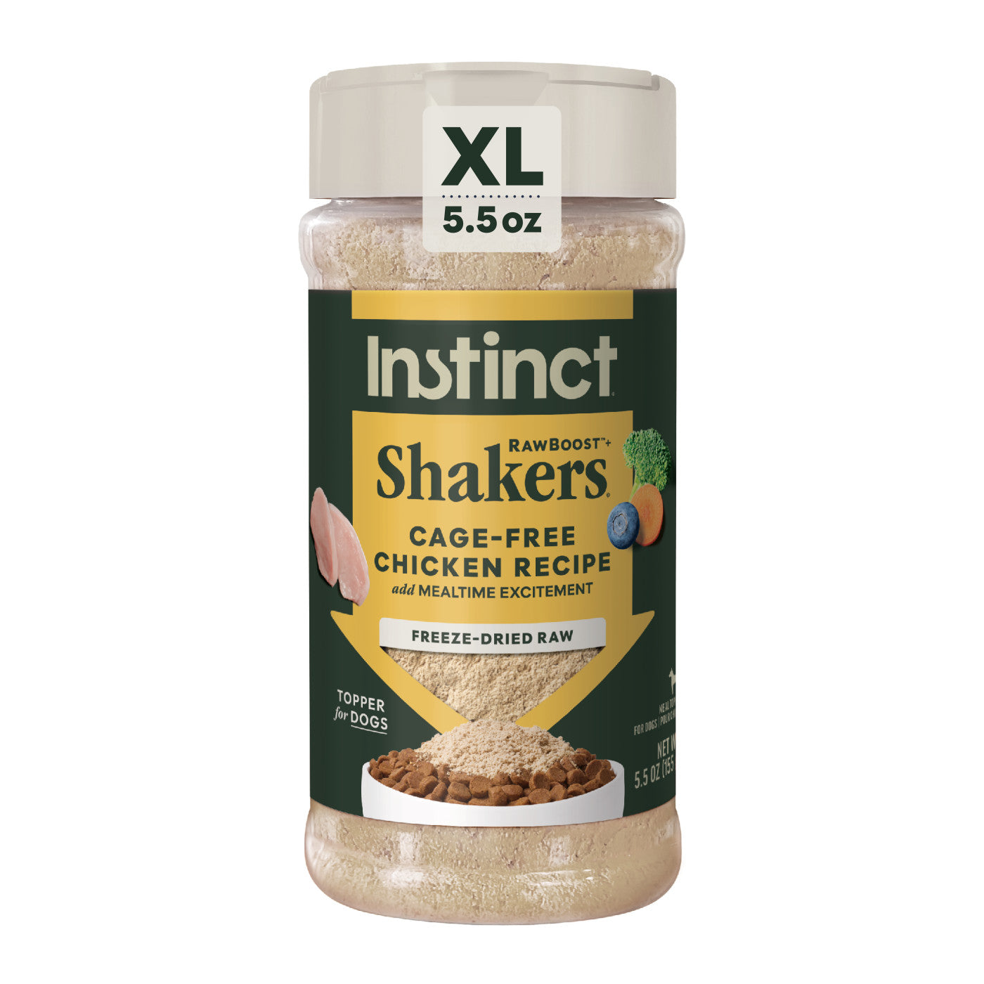 Instinct Raw Boost Shakers Chicken Recipe 5.5-oz, Freeze-Dried Meal Topper