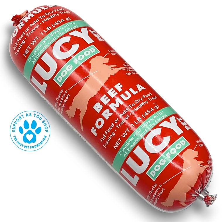 Lucy Pet Beef Formula Dog Food Roll