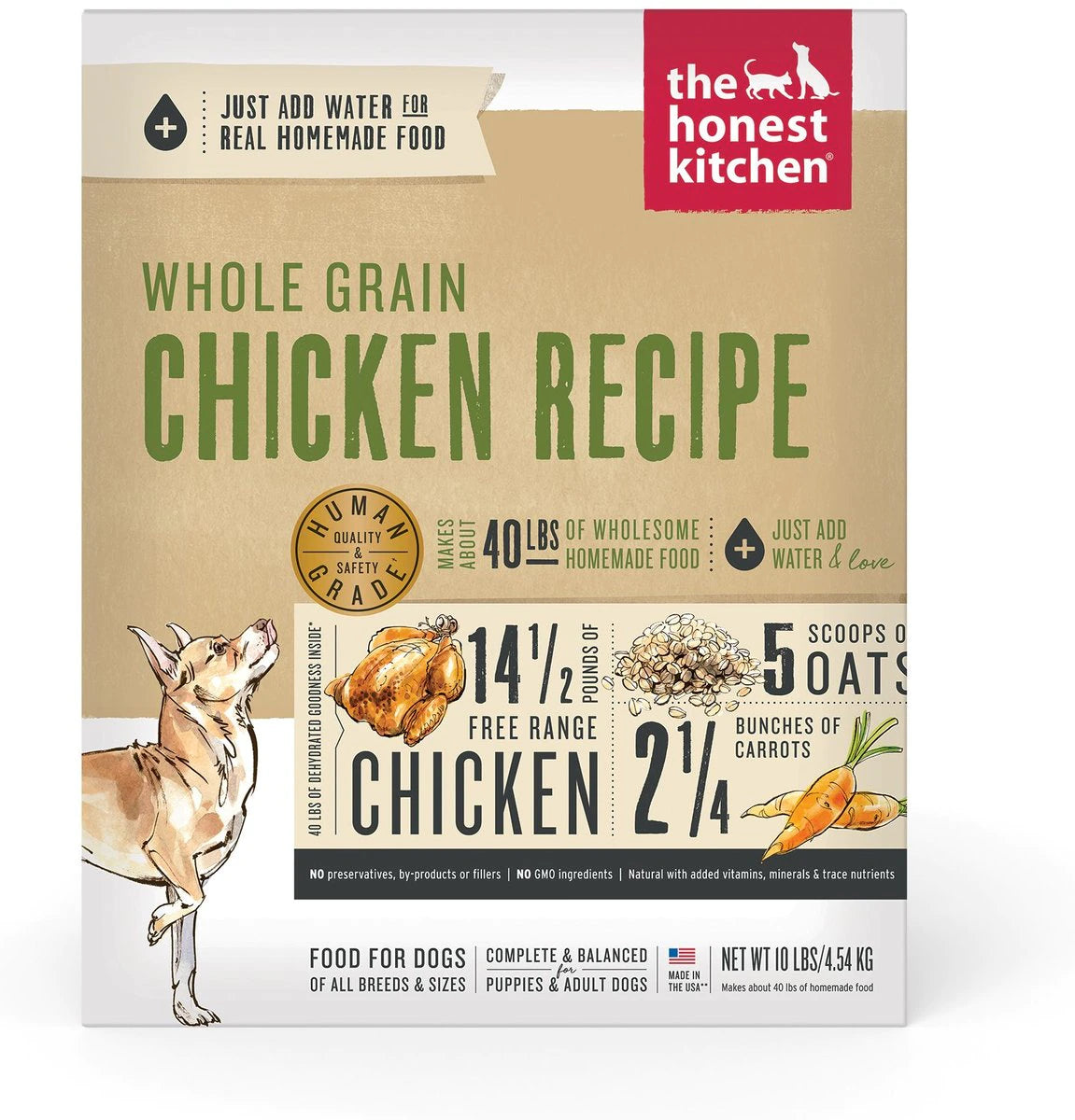 The Honest Kitchen Whole Grain Chicken Recipe Dehydrated Dog Food