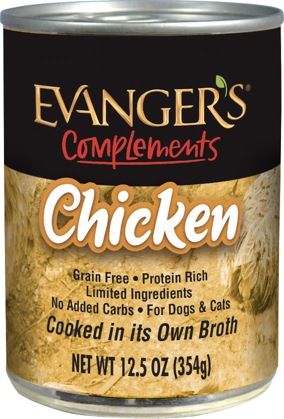 Evanger's Grain Free Chicken For Dogs & Cats, Wet Food Topper