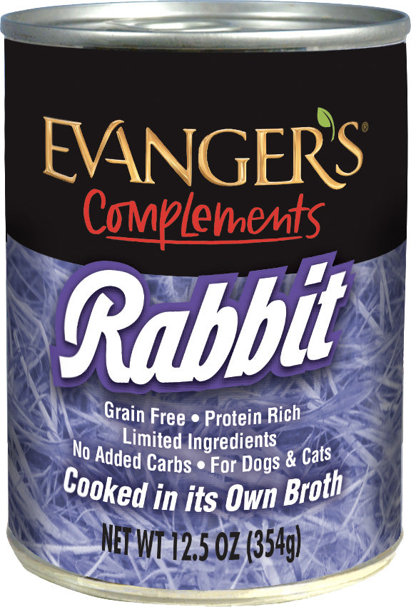Evanger's Grain Free Rabbit For Dogs & Cats, Wet Food Topper