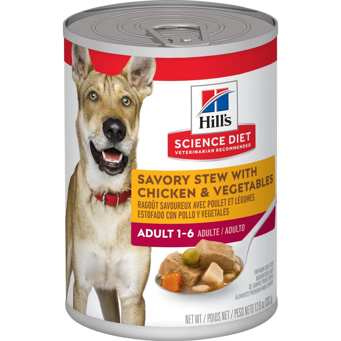 Hill's® Science Diet® Adult Savory Stew with Chicken & Vegetables, Wet Dog Food, 12.8-oz Case of 12