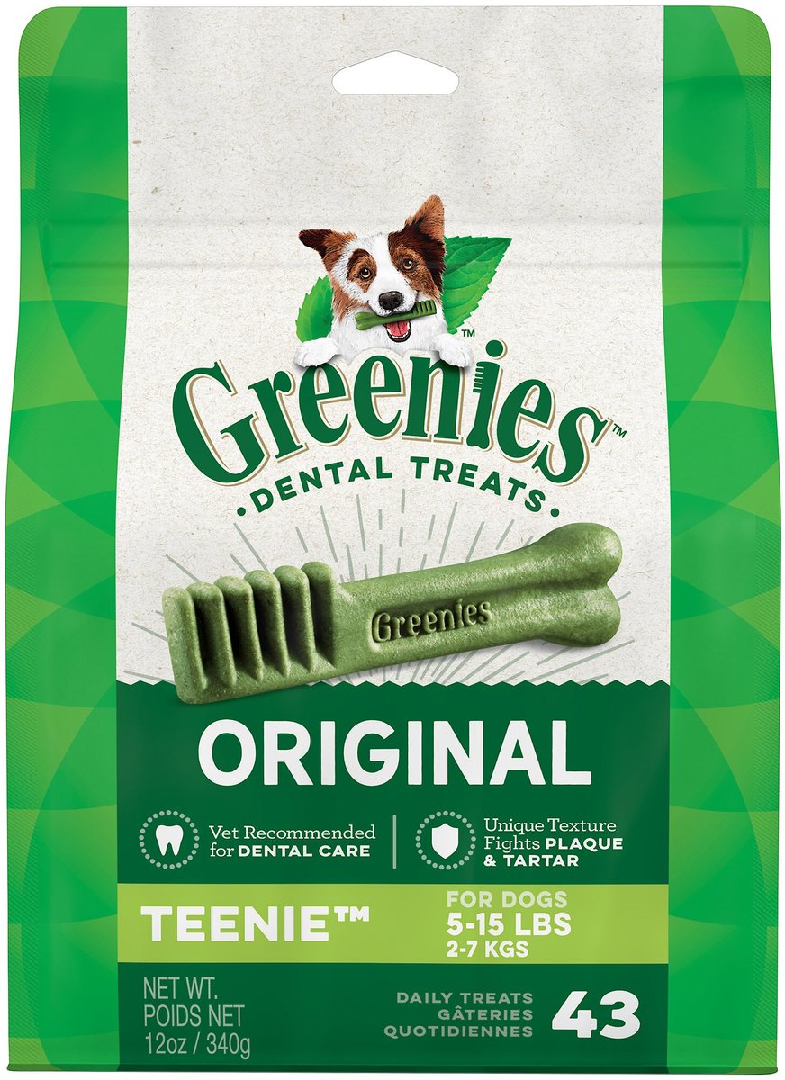 GREENIES Teenie Original Natural Dog Dental Care Chews Oral Health Dog Treats