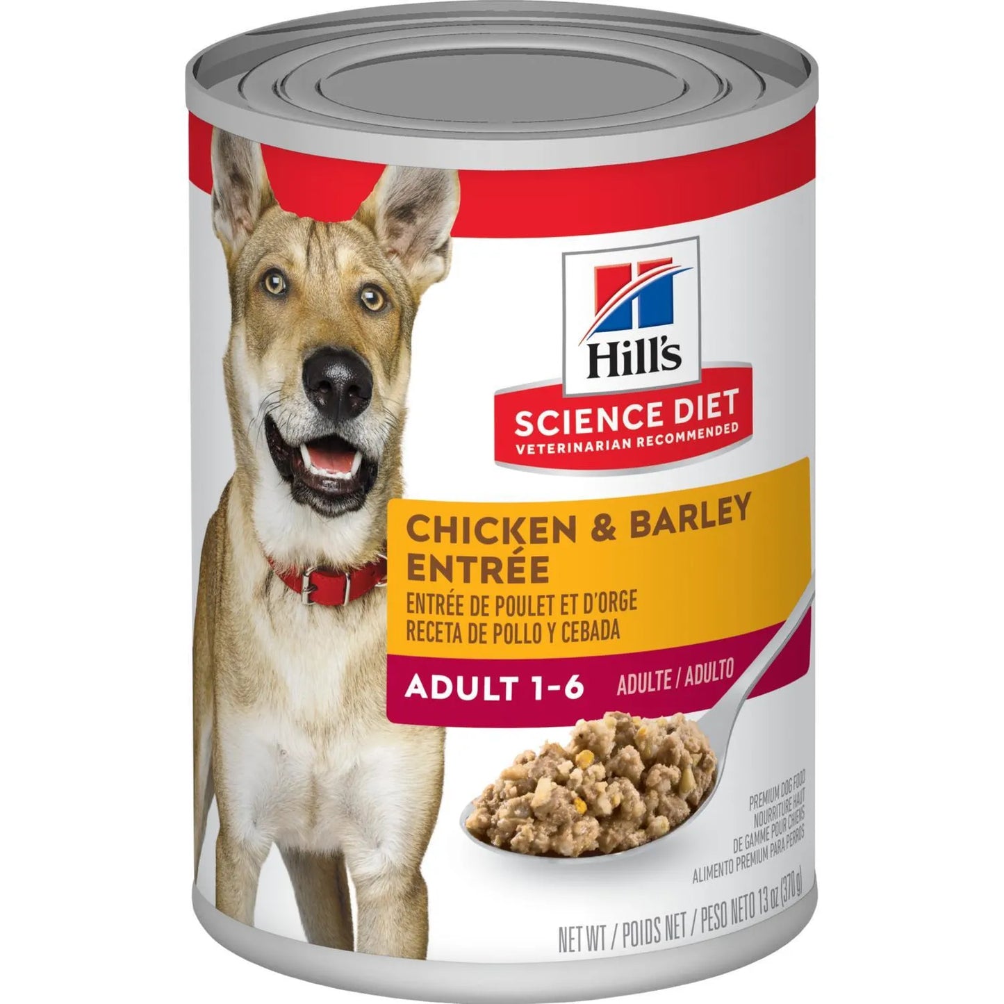 Hill's® Science Diet® Adult Chicken & Barley Entrée, Wet Dog Food, 13-oz Case of 12