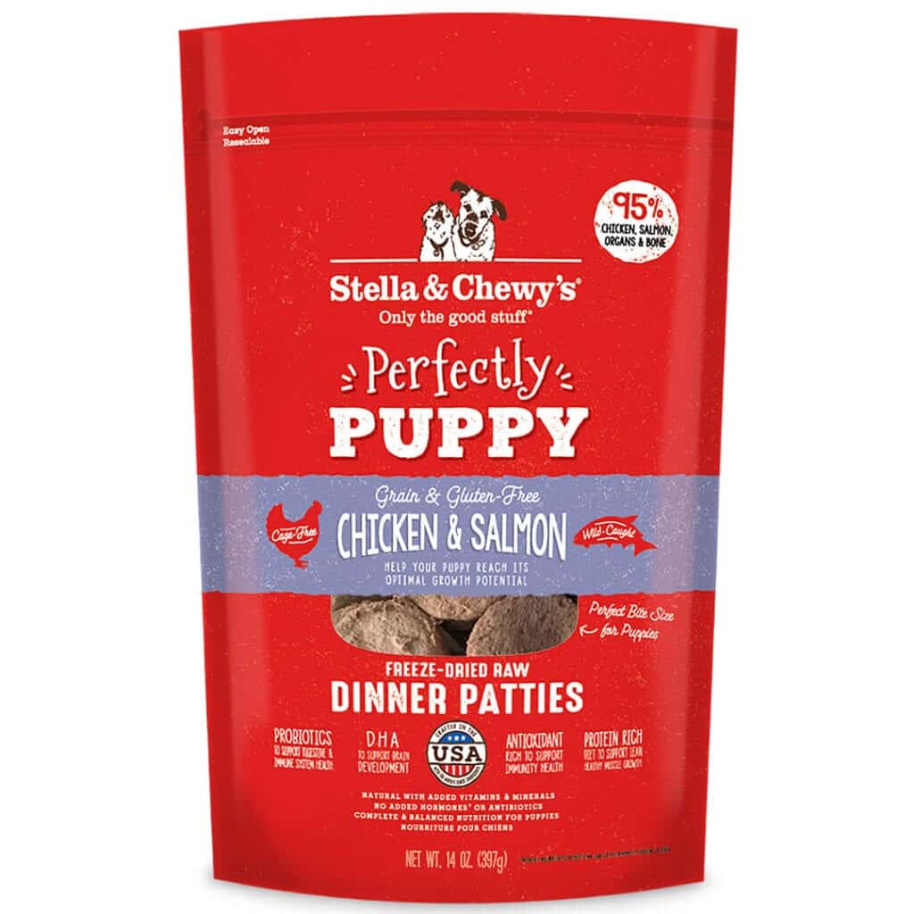 Stella & Chewy's Perfectly Puppy Chicken & Salmon Freeze-Dried Raw Dinner Patties 14-oz, Dog Food