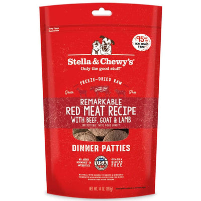 Stella & Chewy's Remarkable Red Meat Freeze-Dried Raw Dinner Patties 14-oz, Dog Food