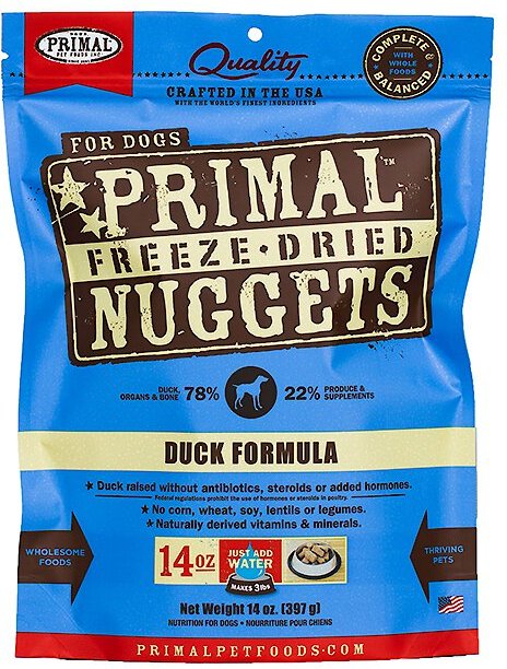 Primal Freeze-Dried Raw Nuggets Duck Dog Food