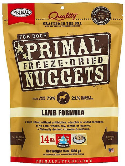 Primal Freeze-Dried Raw Nuggets Lamb Dog Food
