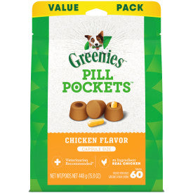 Greenies Chicken Pill Pockets for Dogs, Capsule Size