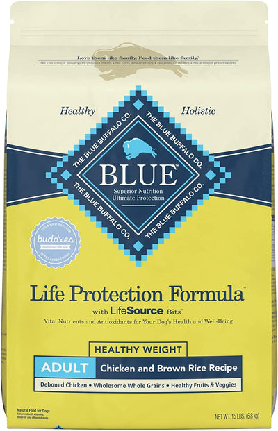 Blue Buffalo Life Protection Formula Natural Healthy Weight Chicken And Brown Rice Recipe, Dry Dog Food