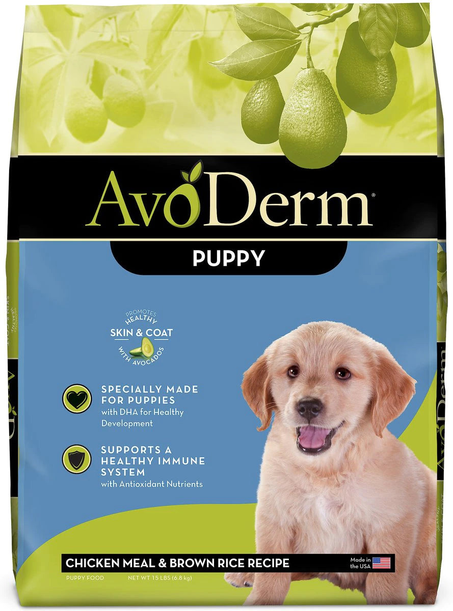 AvoDerm Natural Puppy Chicken Meal & Brown Rice, Dry Dog Food