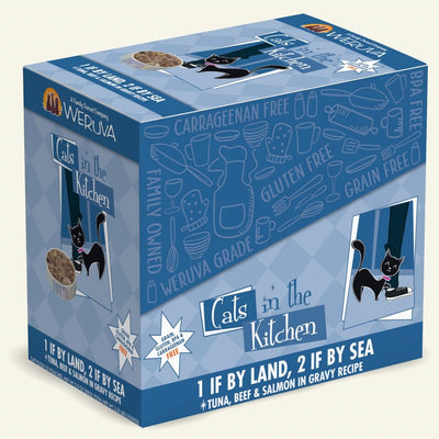 Cats In The Kitchen 1 If By Land, 2 If By Sea 3-oz Pouch, Wet Cat Food