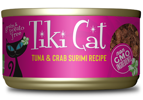 Tiki Cat Lanai Grill, Tuna & Crab Surimi Recipe, Wet Cat Food, 2.8-oz Case of 12