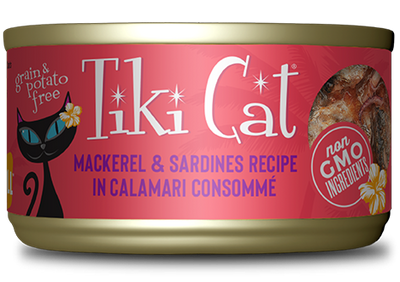 Tiki Cat Makaha Grill, Mackerel And Sardines Recipe, Wet Cat Food, 2.8-oz Case fo 12