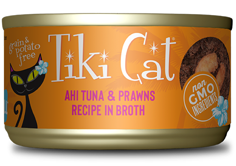 Tiki Cat Manana Grill, Ahi Tuna And Prawns In Broth Recipe, Wet Cat Food, 2.8-oz Case of 12
